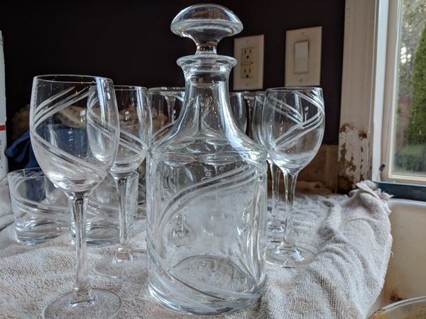 Mikasa Crystal Decanter with matching glasses for Sale in Tigard, OR