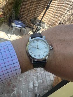 Maurice Lacroix Pontos Date Automatic Silver Roman Numeral Dial 35mm Steel Watch 68774