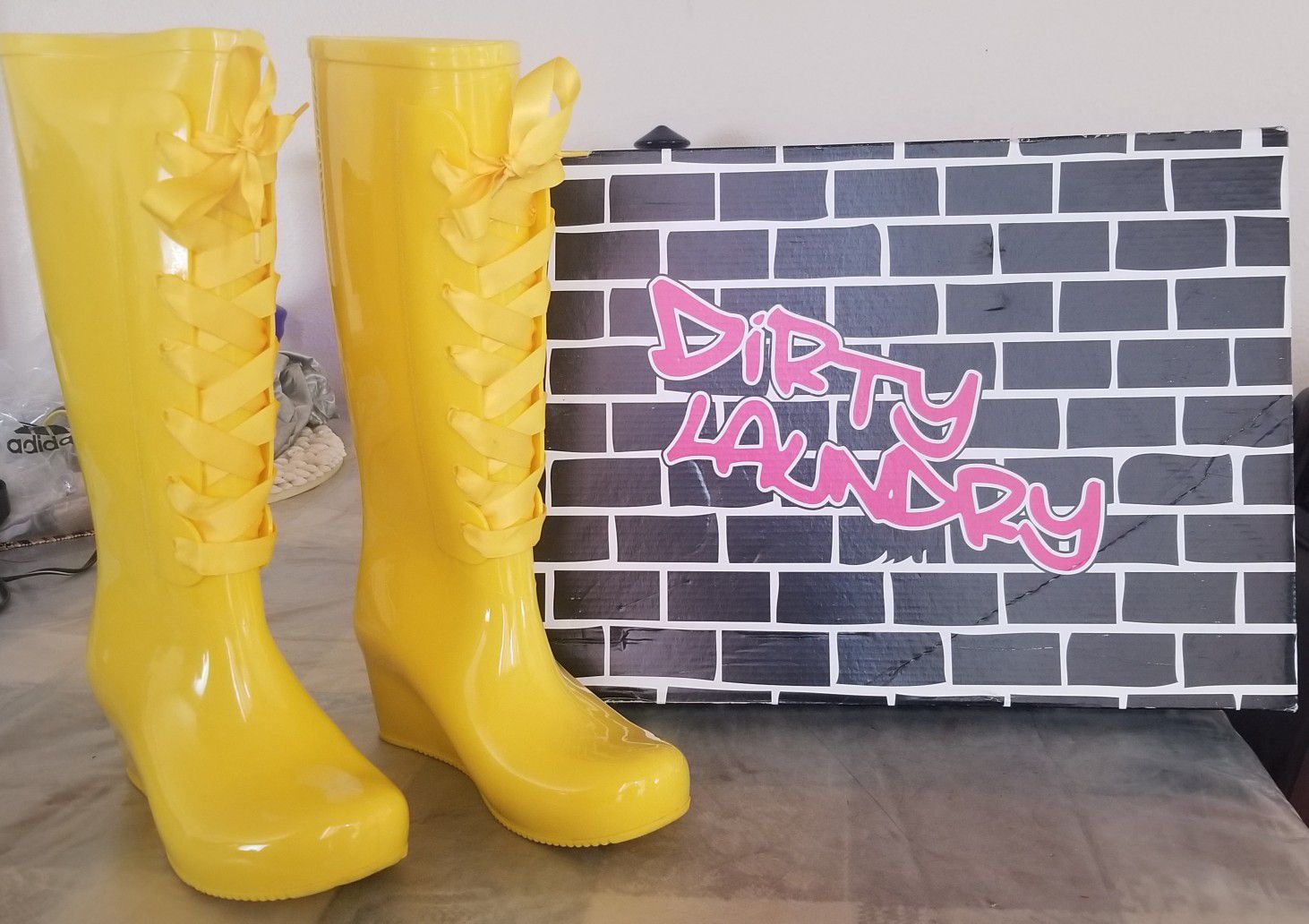Rain boots with wedge. Dirty Laundry brand