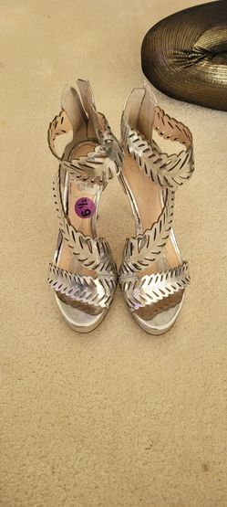 Silver Jessica Simpson Heels 