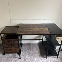 Matching Desk & Cabinet