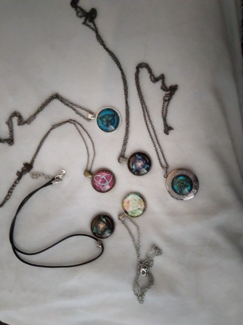 6 Triquetra Pendants Necklaces One Is A Locket