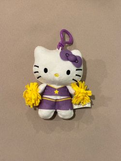 Hello Kitty Purple Cheerleader Plush Clip-On Blind Box