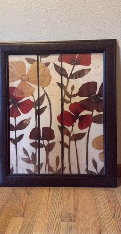 Framed print of flowers