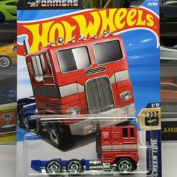🎥🎬 HOT WHEELS 2023 - Transformers - Optimus Prime - Screen Time 27/250 - Die-cast Toy