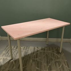 Like-New!!  Long TABLE (29" x 47.25") w/Very Heavy (approx. 50 lbs.) REAL WOOD Top - firm posted price.