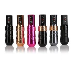 Wireless Tattoo Machine Makeup Rotary Pen Strong Motor 2000mAh Battery Pack LED.  Colors :  1) gold 2) yellow  3) green  4) gold / black  5) gold / gr