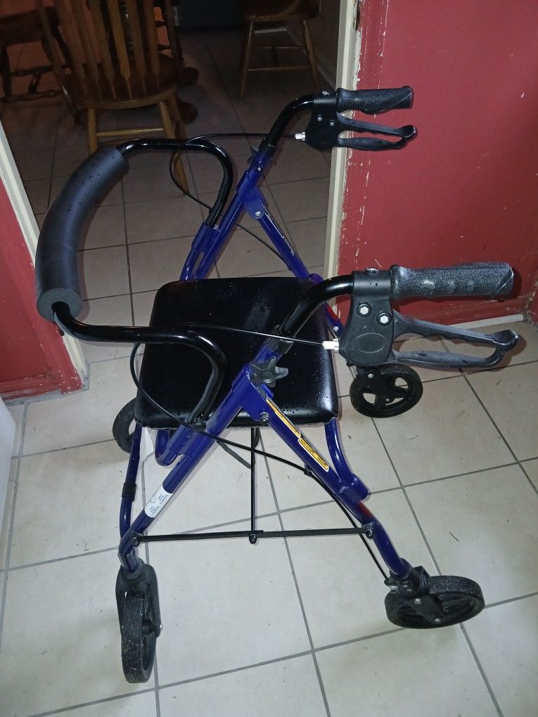 New Aluminum Roller Walker With Seat