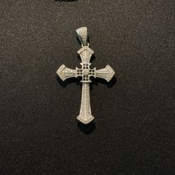 925 Cross And Chain CZ Diamonds 