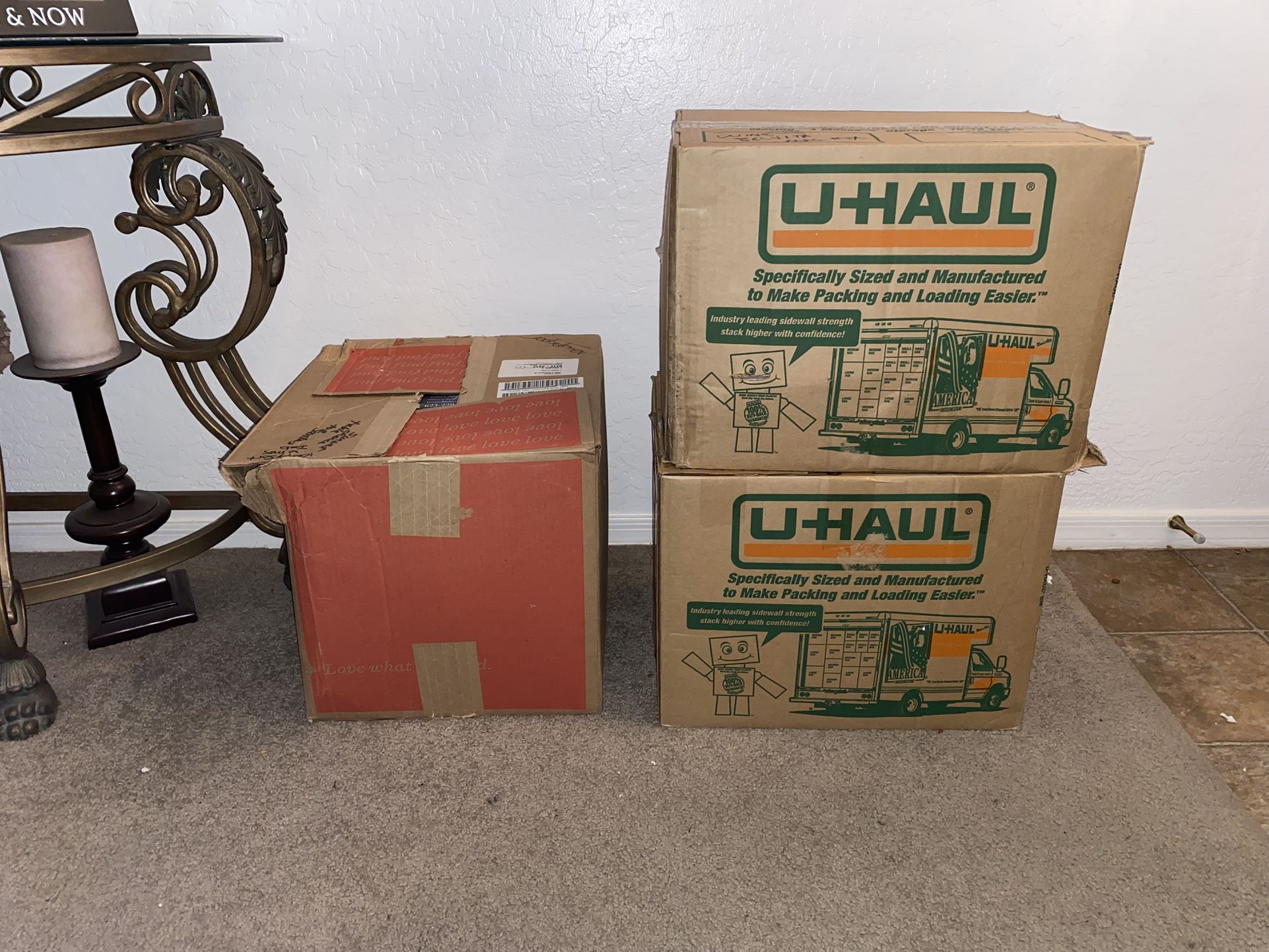 Boxes of unused new newspaper Packaging Shipping Supplies etc