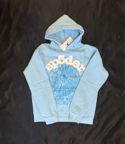 Sp5der Blue Hoodie Size S