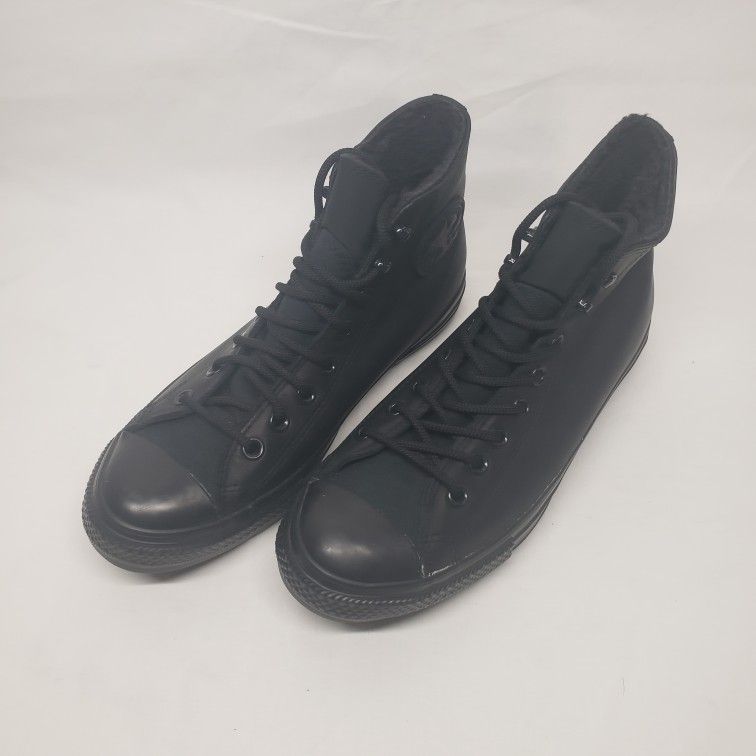 Converse Black Leather Hi Tops Gore Tex