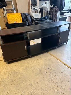 Modern Dark Wood TV Stand / Entertainment Center