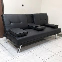 (New in box) $155 Futon Sofa Bed Convertible Folding Recliner Couch Living Room Furniture, Size 65x30x31” 