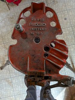 RIDGID Model 450 Portable Tristand Chain Pipe Vise (Excellent Condition)