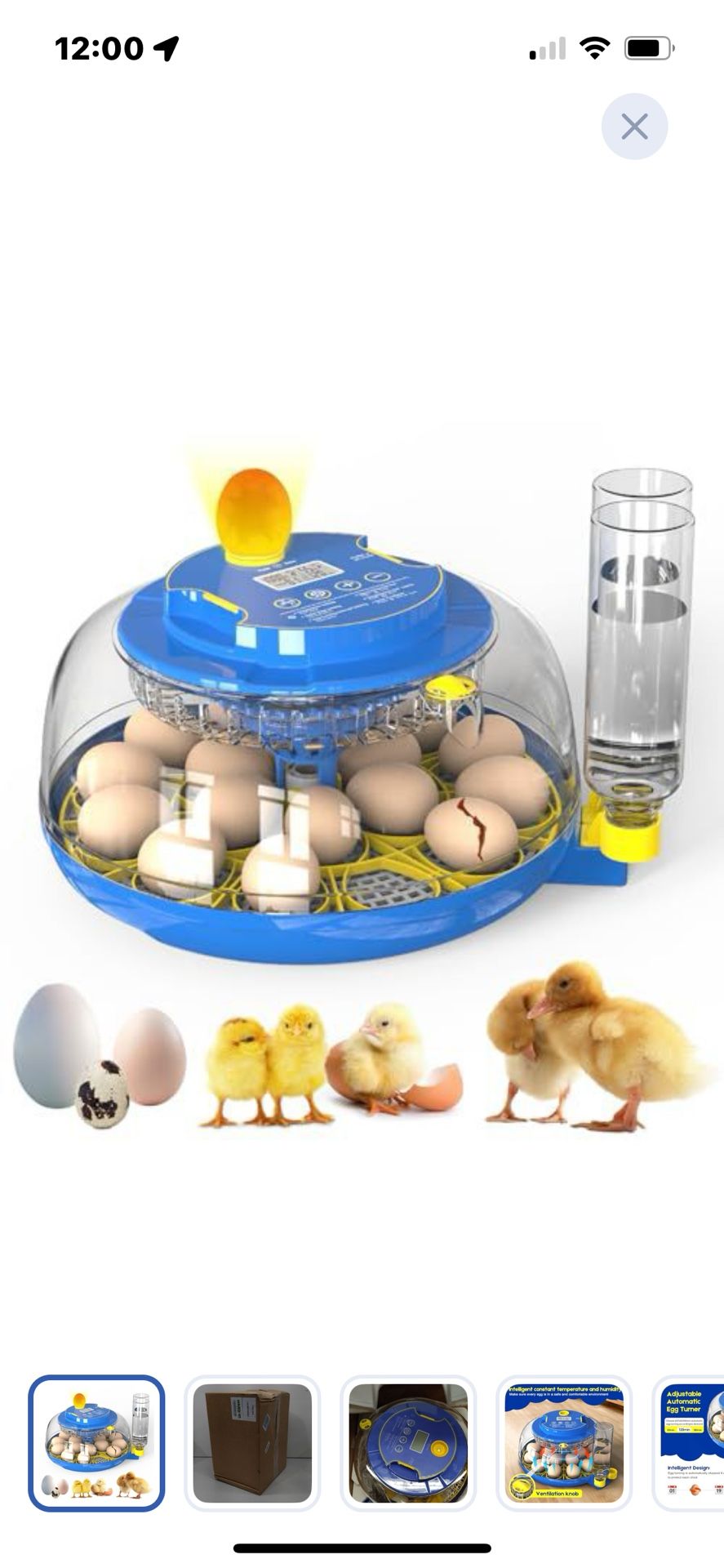 “New”18 Egg Hatching Incubator,360 Degree Turn(Temp&humidity Control)”Retail$149”