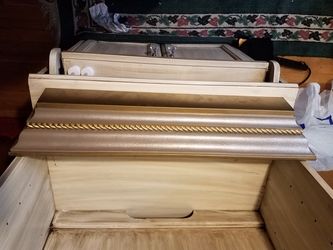 shelf; gold and silver; 31x5- $8