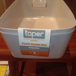 Toper Plastic Storage Bins - Set of 2