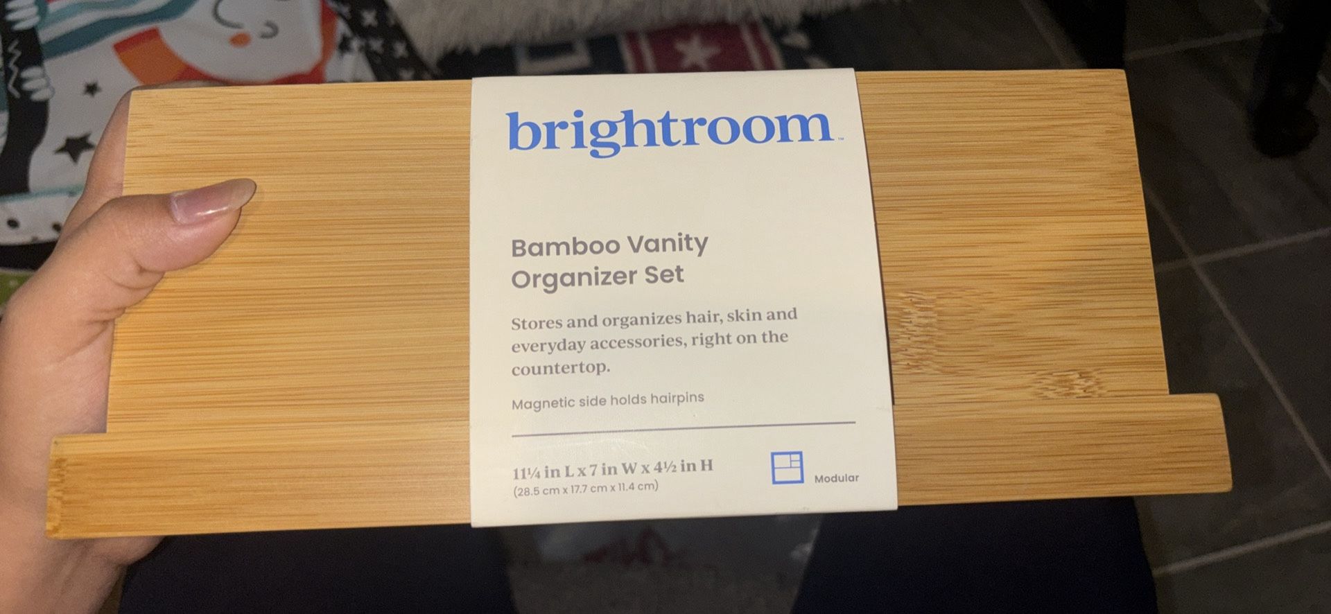 Bamboo Vanity Organizer Set