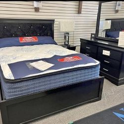 Amalia Black 4 Pieces Bedroom Set 