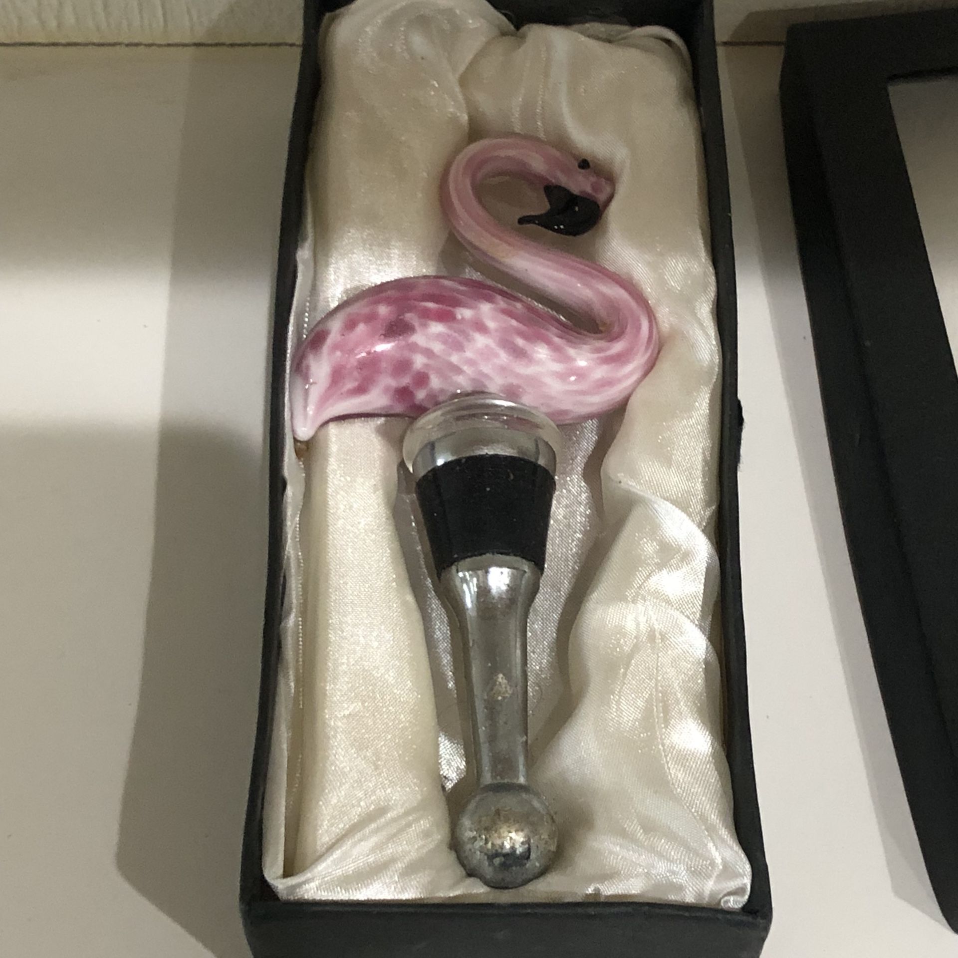 Glass flamingo Wine Stopper