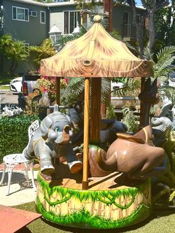 Antique Carousel coin op Kiddie Ride