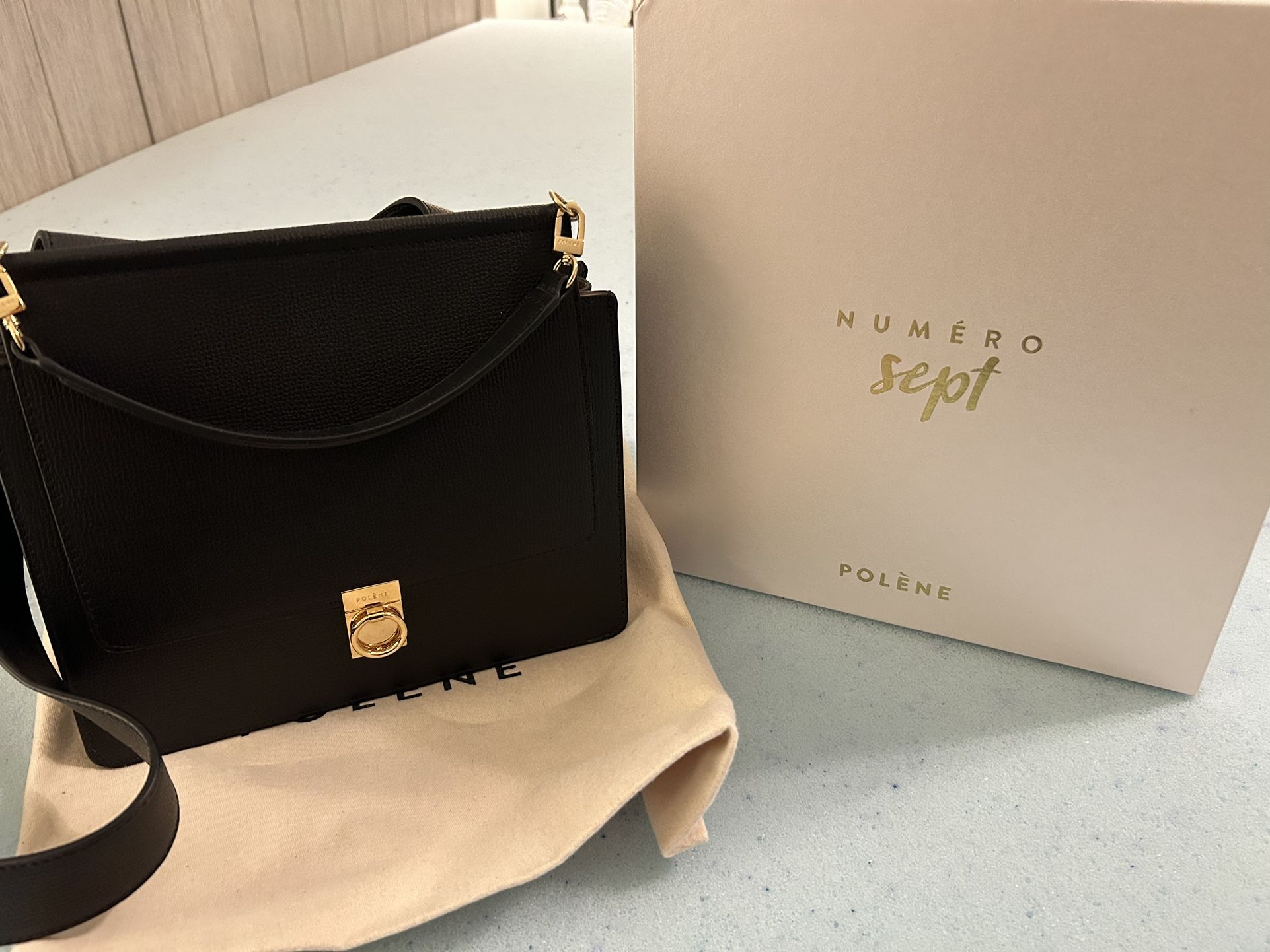 Sept Polene Bag Reviews Polene Número Sept Black Leather NIB