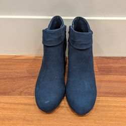 NEW - Blue Wedge Ankle Booties - Size 7
