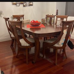Dinner Table With 6 Chairs Solid Wood 