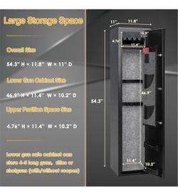 4-10 Rifle Safe Quick Access Long Gun Safe Shotgun Rifle Cabinet