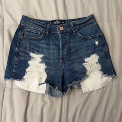 Hollister blue denim shorts size 3/26w