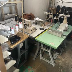 Cut And Sew Table And Machines 