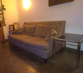 Crate & Barell Grey Couch
