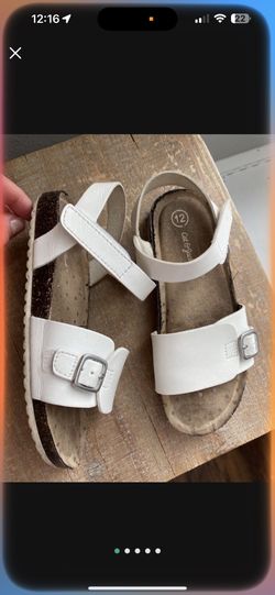 Girls Velcro Strap Sandals Shoes Size 12