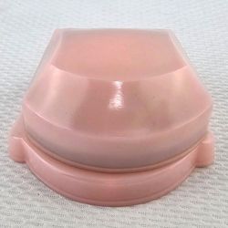 Vintage Art Deco Celluloid Satto Pink Ring Box Jewelry 1960s