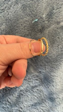 3 fake gold kid rings set
