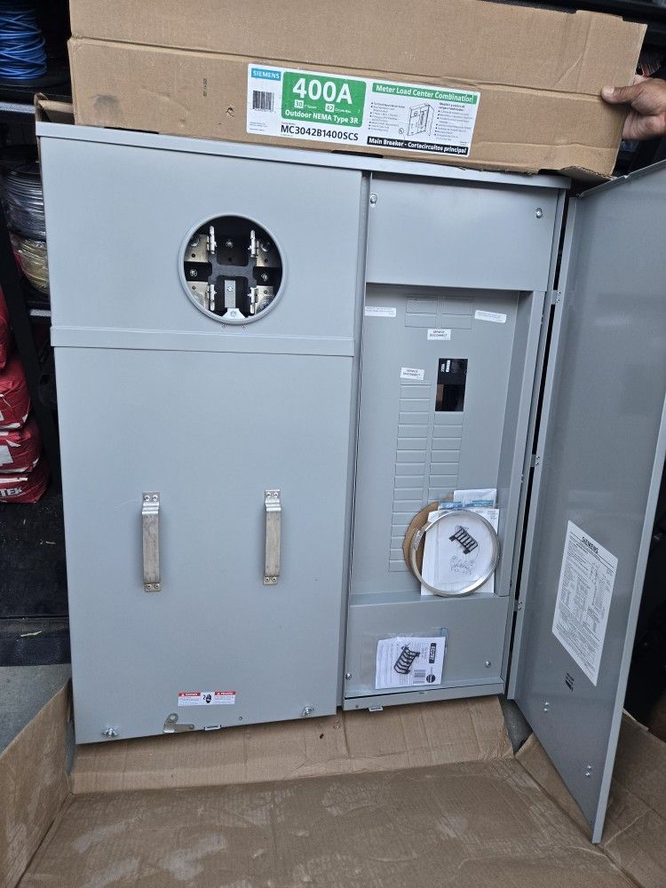 Siemens MC3042S1400SCS 400-Amp 30-Space 42-Circuit Solar Ready Meter Load Center Combination with Test Block Bypass