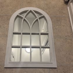 White & Gray Wall Mirror