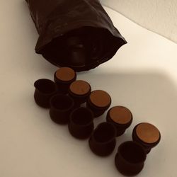 Silicone Chair Leg Covers for Hardwood Floors, Furniture Pads with Felt Pads, - Black