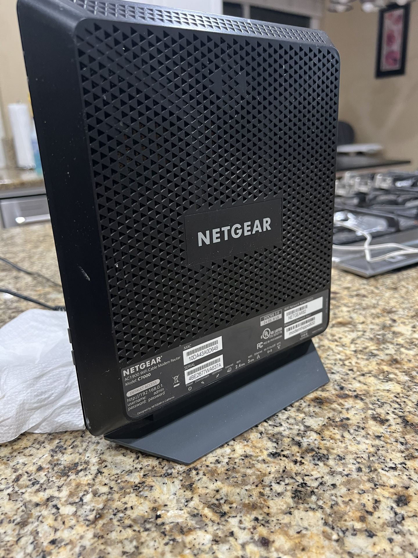 NETGEAR AC1900 WiFi Cable Modem Router (C7000)