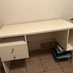 White Work/Student Wood Desk 