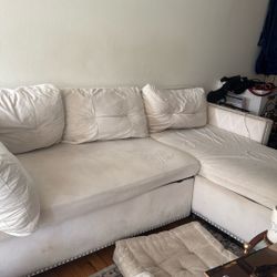 White Couch L Shape