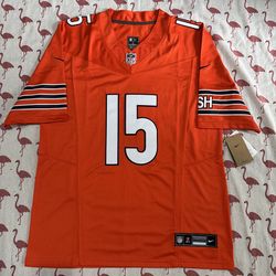 Nike Red Jersey #15 Chicago Bears Odunze 