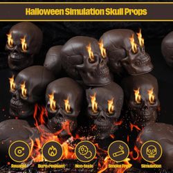 Ceramic Skull Fire Pit Decor New box 17 pieces