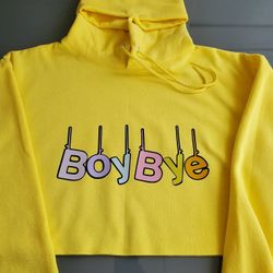 Boy Bye Cropped Hoodie