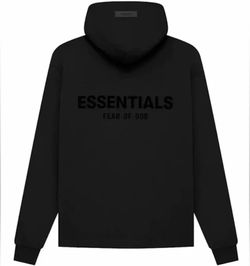 XS Essentials Fear of God Hoodie Black “stretch limo” New with tags