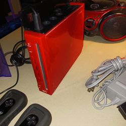 Nintendo Wii Scarlet Red Rare Edition Plus Wii Motion Plus Gloss Black Controllers Black Door Customize All Nintendo Parts With Gamecube And Wii Games