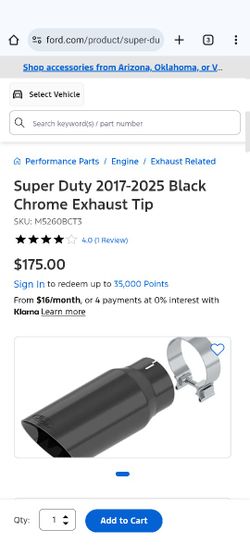 Ford Heavy Duty Exhaust Tip New. ( No Deliver / No Entregas )