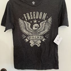 Mens Patriotic Freedom Rocks Shirt