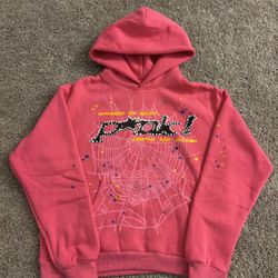 Pink Sp5der Hoodie Size medium